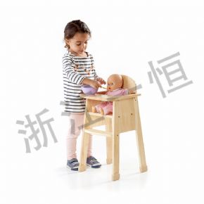 發(fā)展語(yǔ)言認(rèn)知類木質(zhì)玩偶高腳座椅