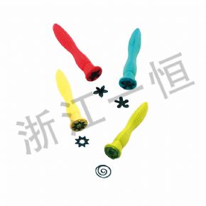 發(fā)展語音認知類四款橡膠手柄花型印章