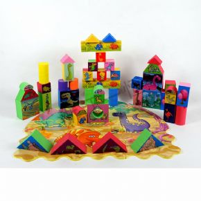建構(gòu)系列彩印積木 - 恐龍世界